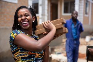 Anne Rweyora with Brick